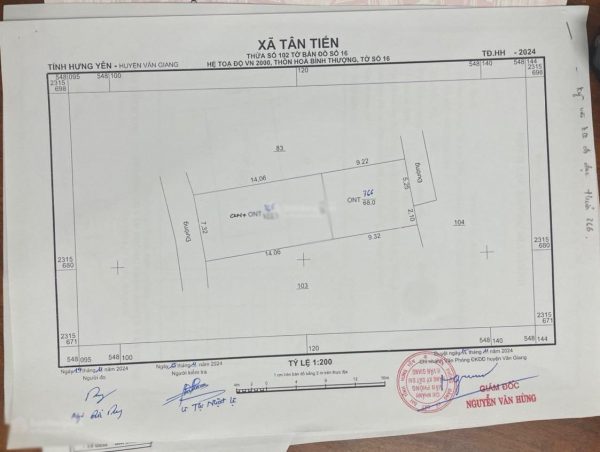 Bán 103,1m2 mặt tiền lên tới 7,32m ngõ thông ô tô vào tận đất, cách 100m tới đại lộ đông tây 51m