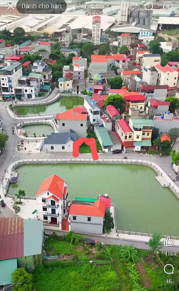 Bán đất 52m² view hồ điều hoà, ô tô tránh, trung tâm Như Quỳnh – chỉ hơn 4 tỷ
